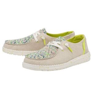 Hey Dude Wendy Neon Tapestry Playa Fiesta Beach Party Slip On Moccasin size 10